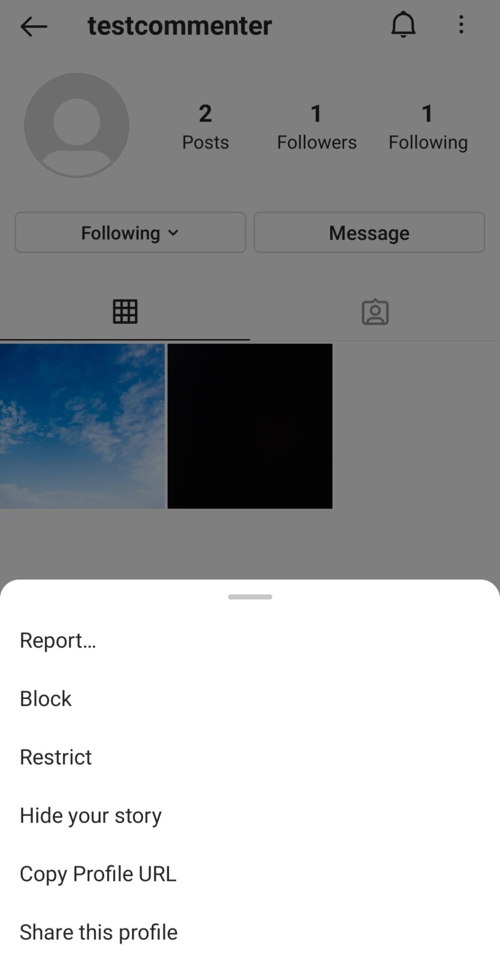how to block someone on instagram android