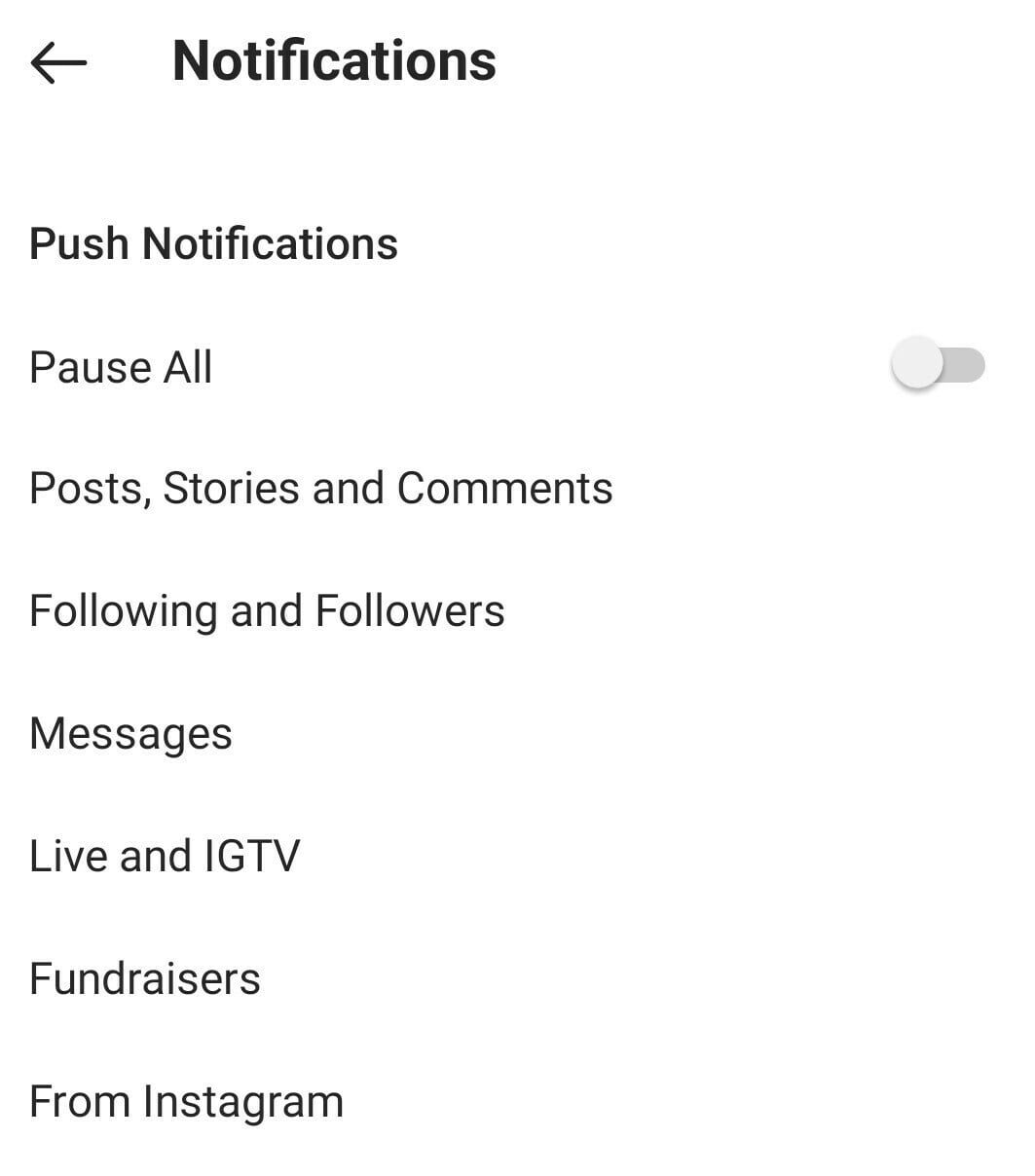 how to deactivate live notifications on instagram 1