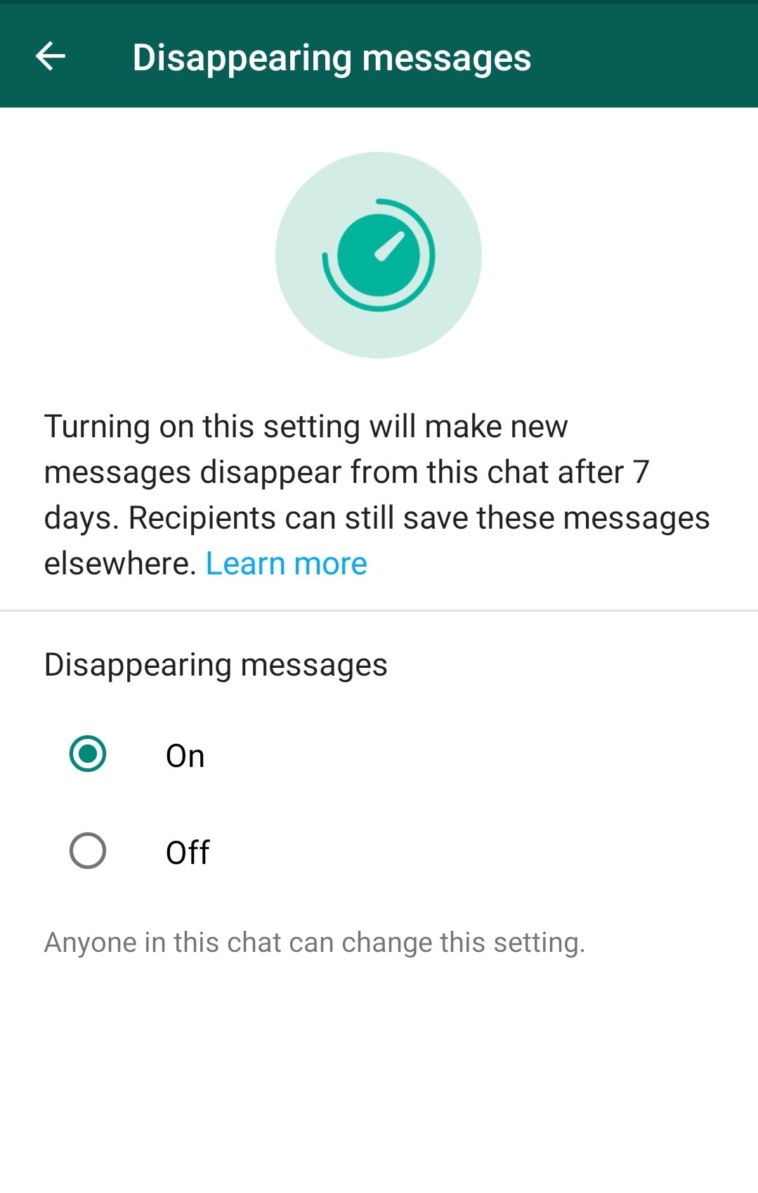 how to send disappearing messages on whatsapp 2