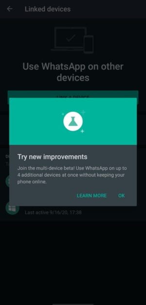 How to Get The New WhatsApp's Multi-Device Feature