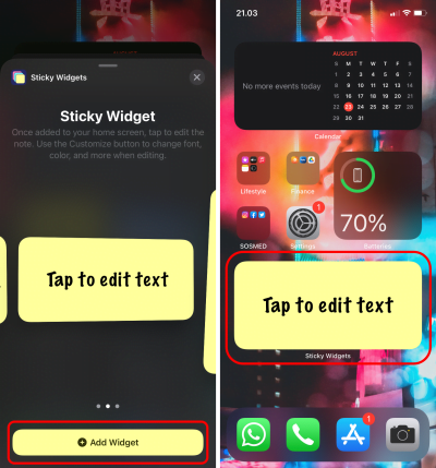 How to Add Sticky Notes to iPhone Home Screen