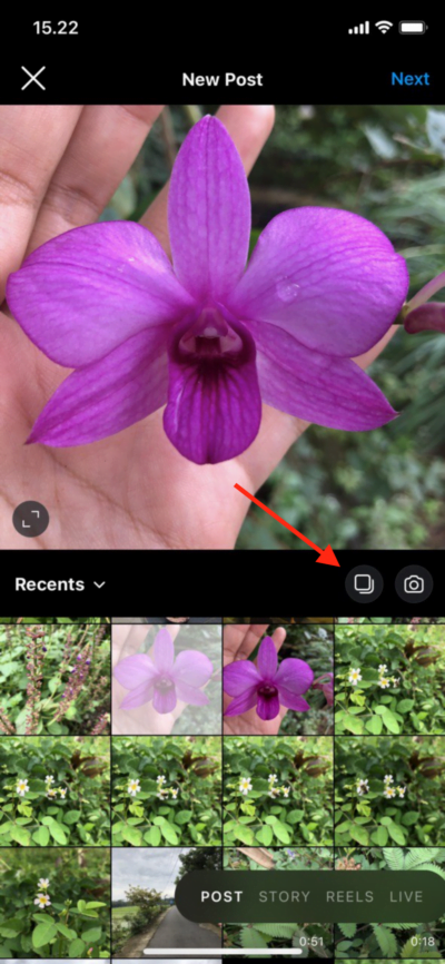 How to Post Multiply with No Square Size on Instagram Using iPhone