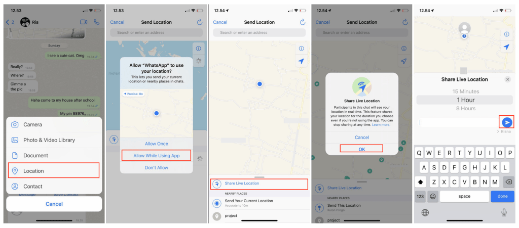 Whatsapp location how share to How to