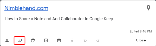 How to Share a Note and Add Collaborator in Google Keep