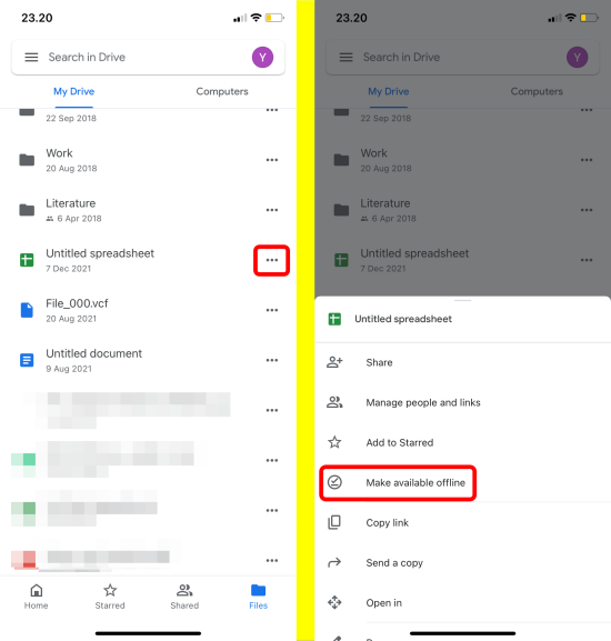 How to File or Folder in Google Drive Available Offline on iPhone and iPad