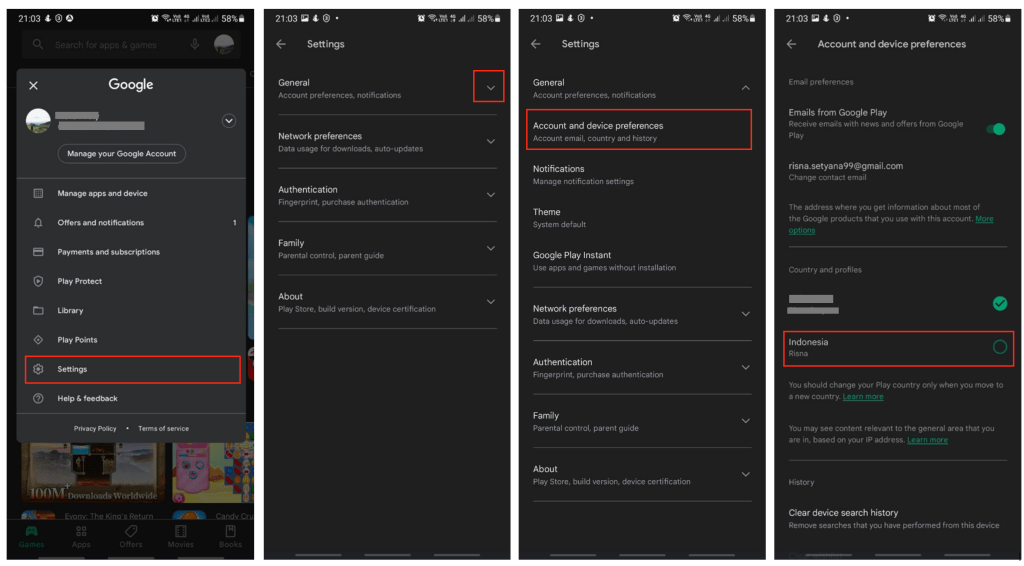 How to Change Your Google Play Account to Other RegionCountries