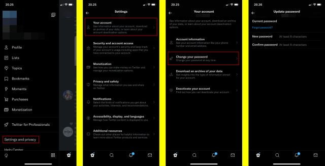 How to Change Your Twitter Old Password