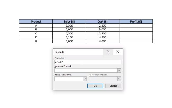 How to Create and Use Excel Formulas in Word Documents