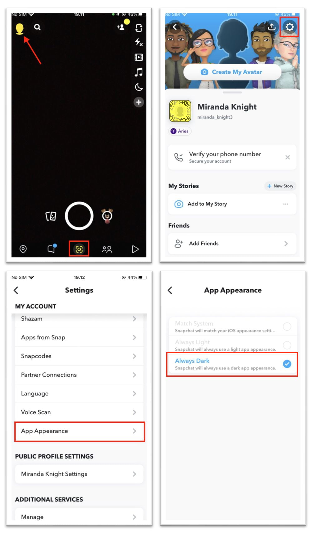 How to Enable Dark Mode in Snapchat for iPhone