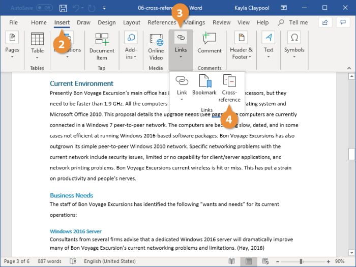 How to Make Cross References on Document Using MS Word