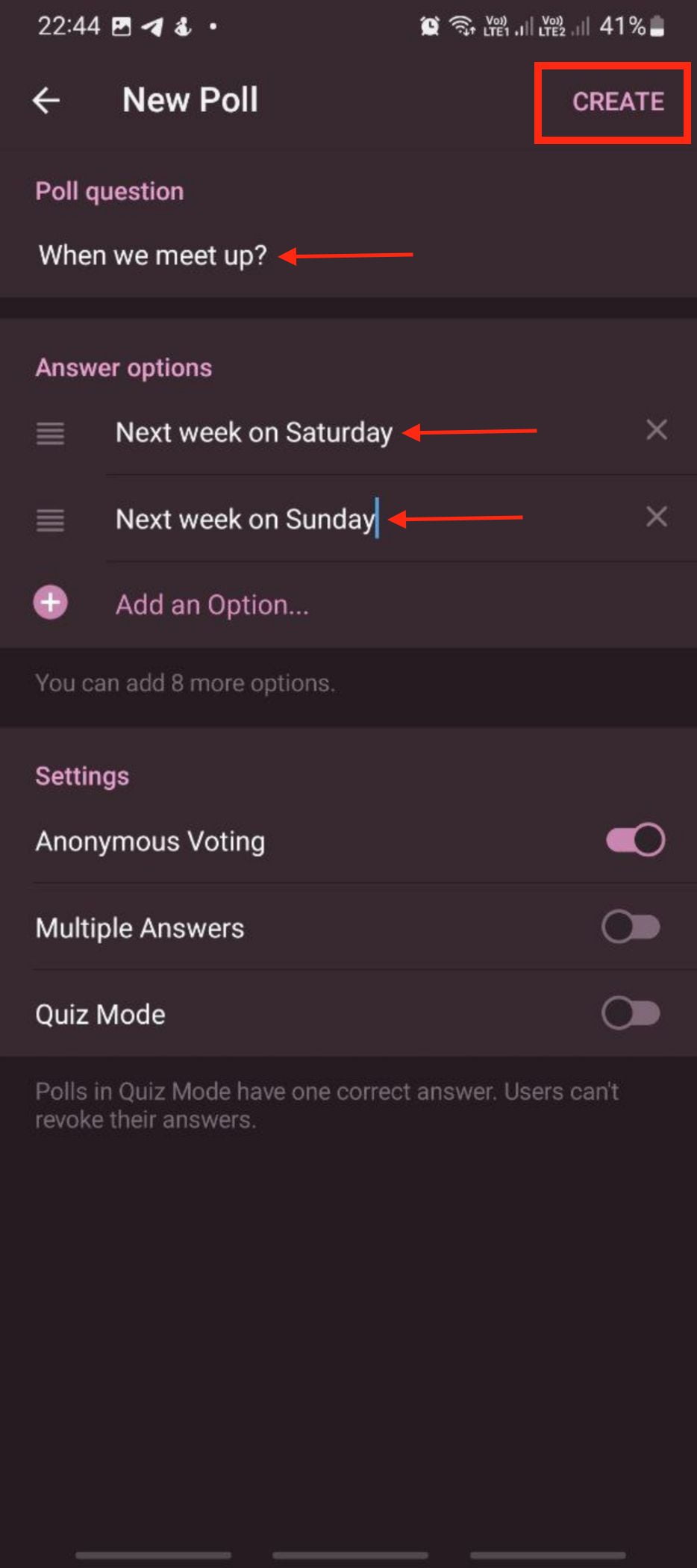 How to Create a Poll in Telegram on Android