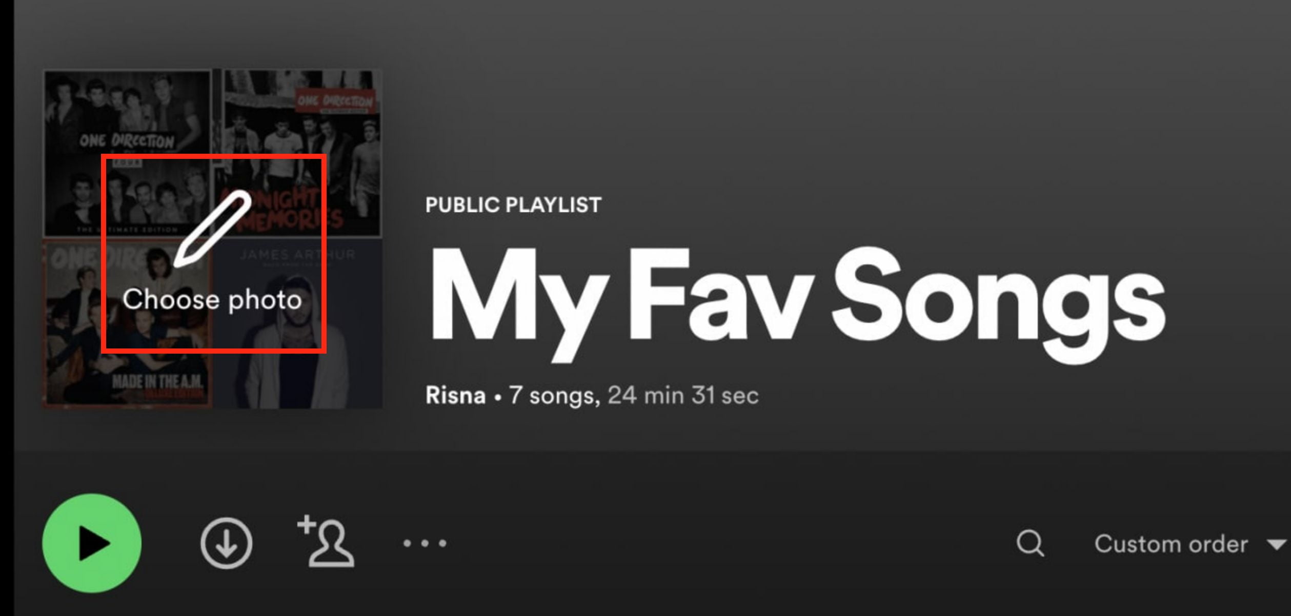 How to Change a Playlist Cover Photo in Spotify From Desktop