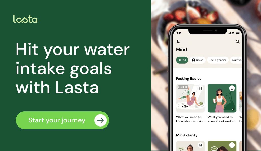 Hit your water intake goals with Lasta