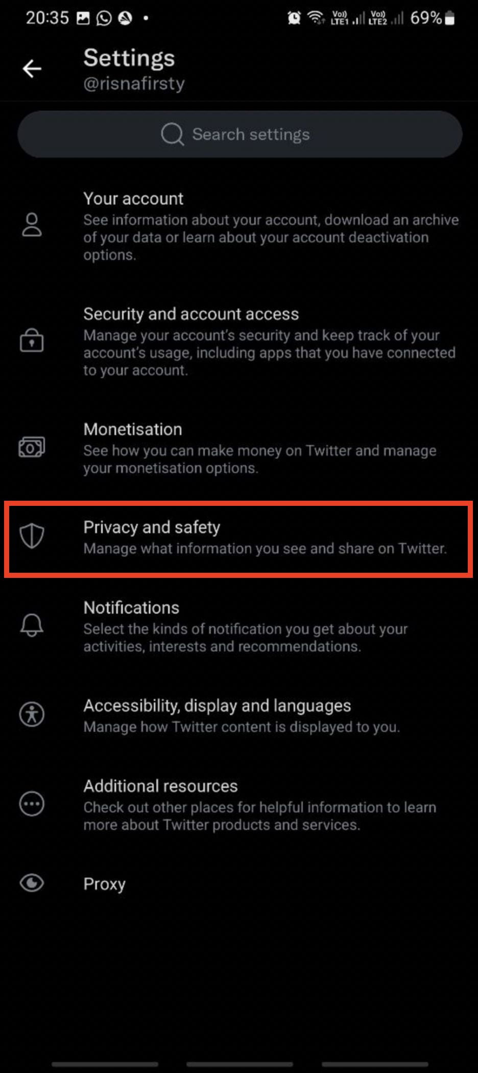 How to Make a Twitter Account Private using Android