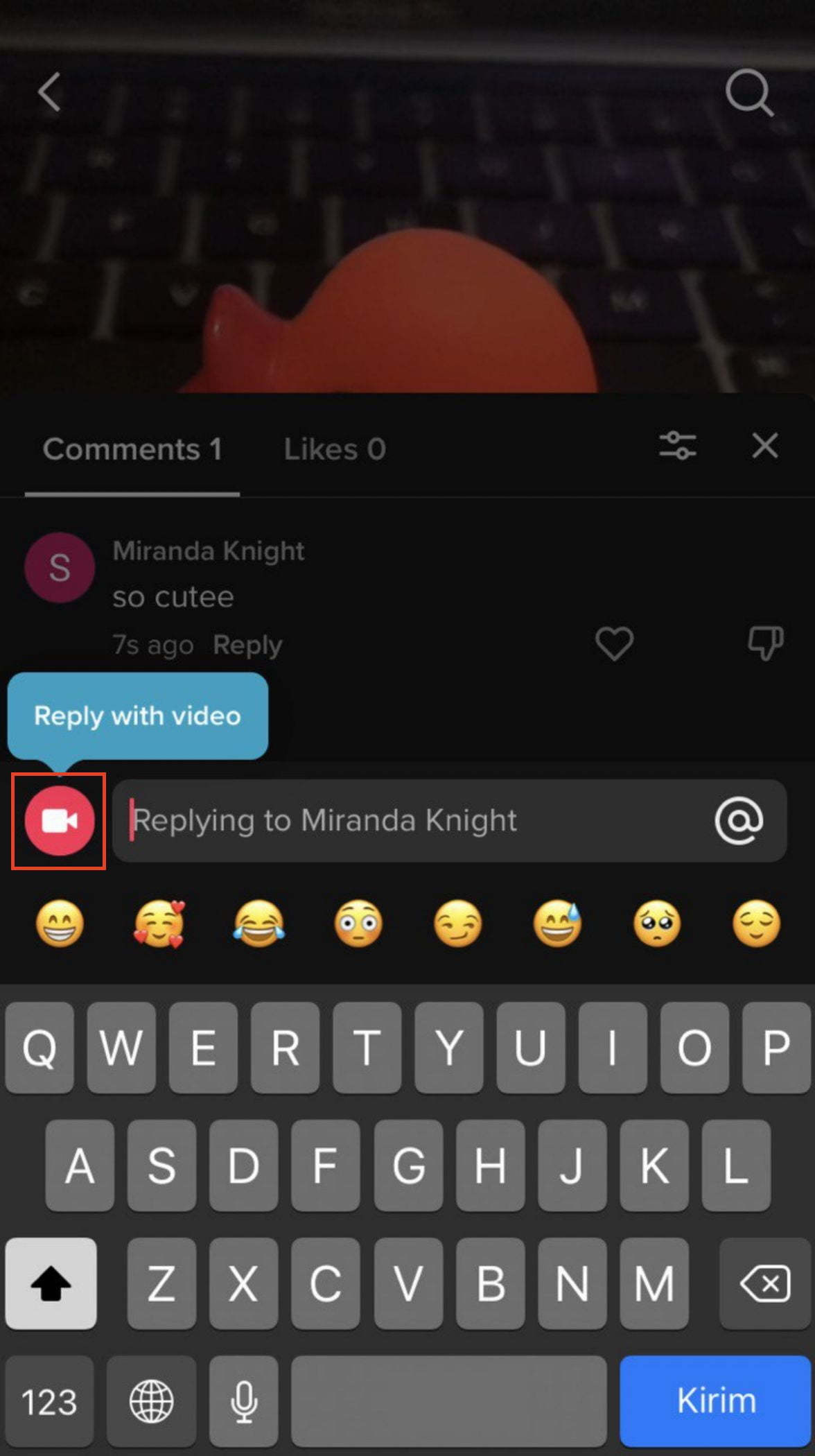 How to Reply With a Video in TikTok using iPhone