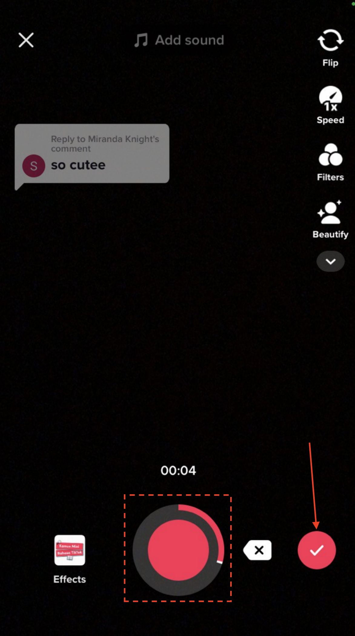 How to Reply With a Video in TikTok using iPhone