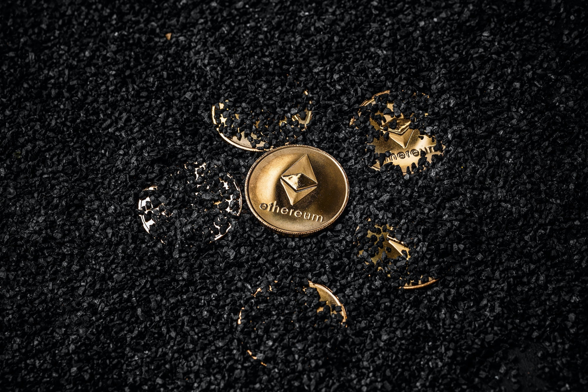 Gold etherium coin