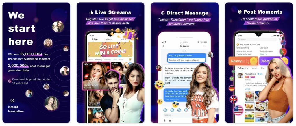 BuzzCast Live Video Chat App